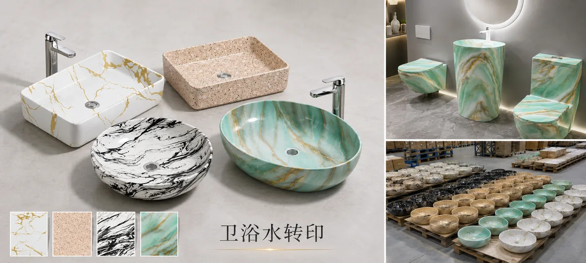 家居卫浴部件水转印来料加工应用